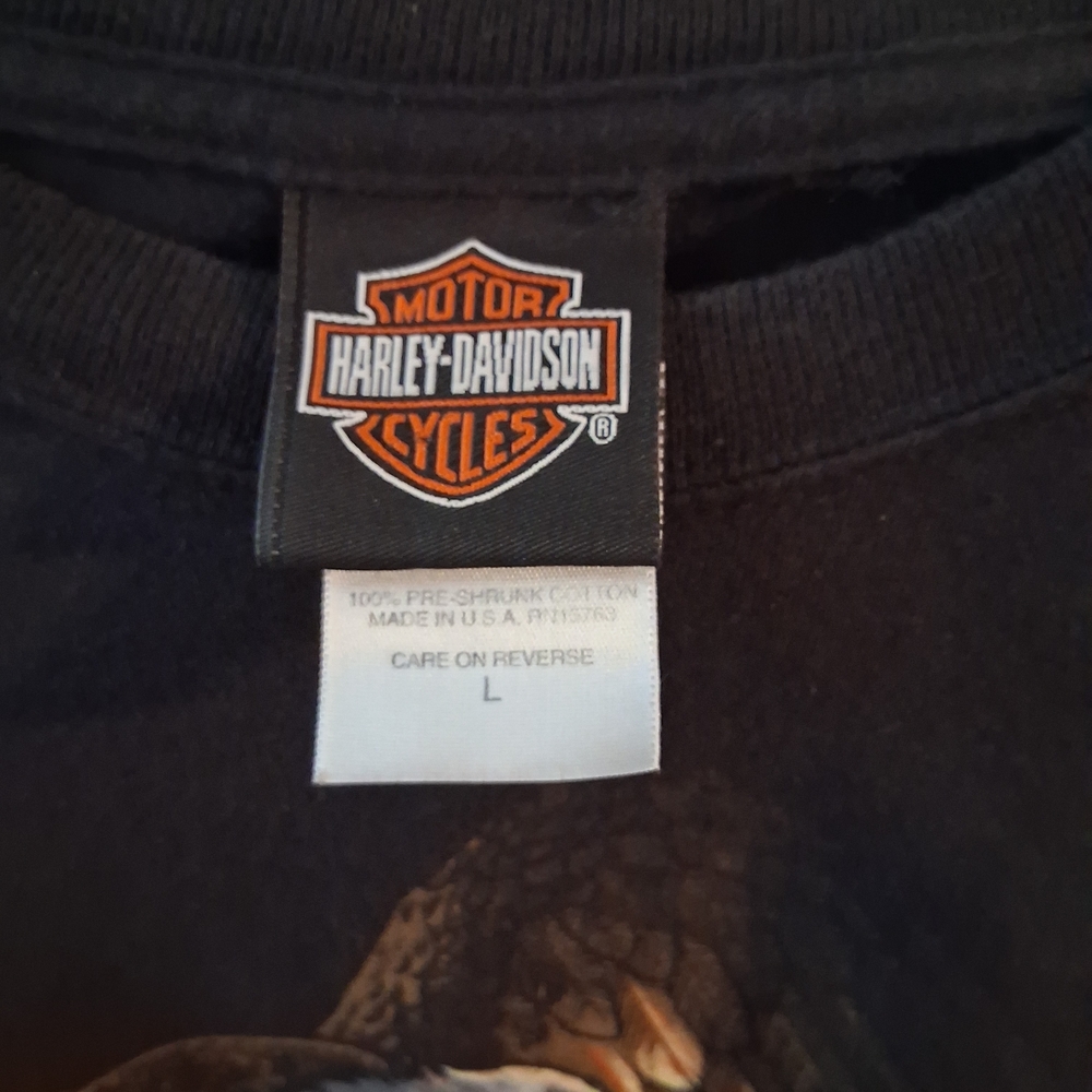 Vintage 2006 Harley-Davidson Black Graphic Tee Seattle Wa. - Picture 3 of 5